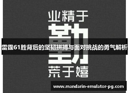 雷霆61胜背后的坚韧拼搏与面对挑战的勇气解析